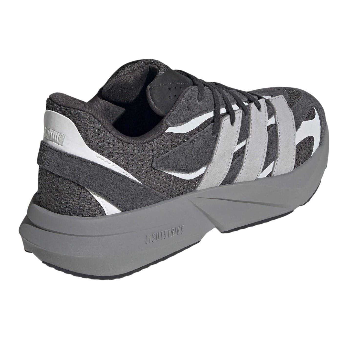 Carbon Black-Grey-White - Back - Adidas Mens Lightblaze Trainers
