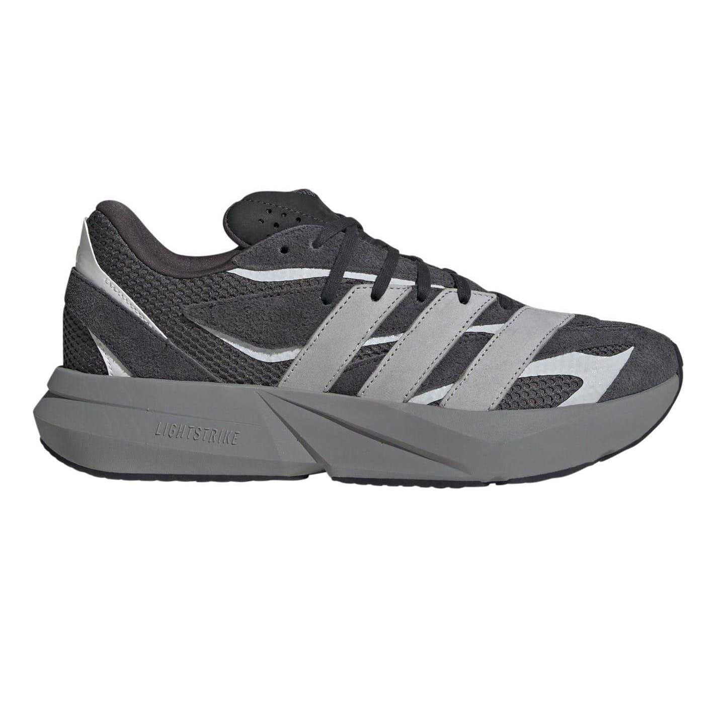 Carbon Black-Grey-White - Front - Adidas Mens Lightblaze Trainers