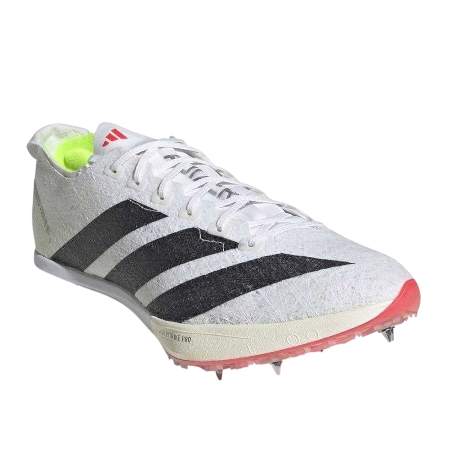 White-Core Black - Front - Adidas Mens Adizero 3 Stripes Athletic Shoe Spikes