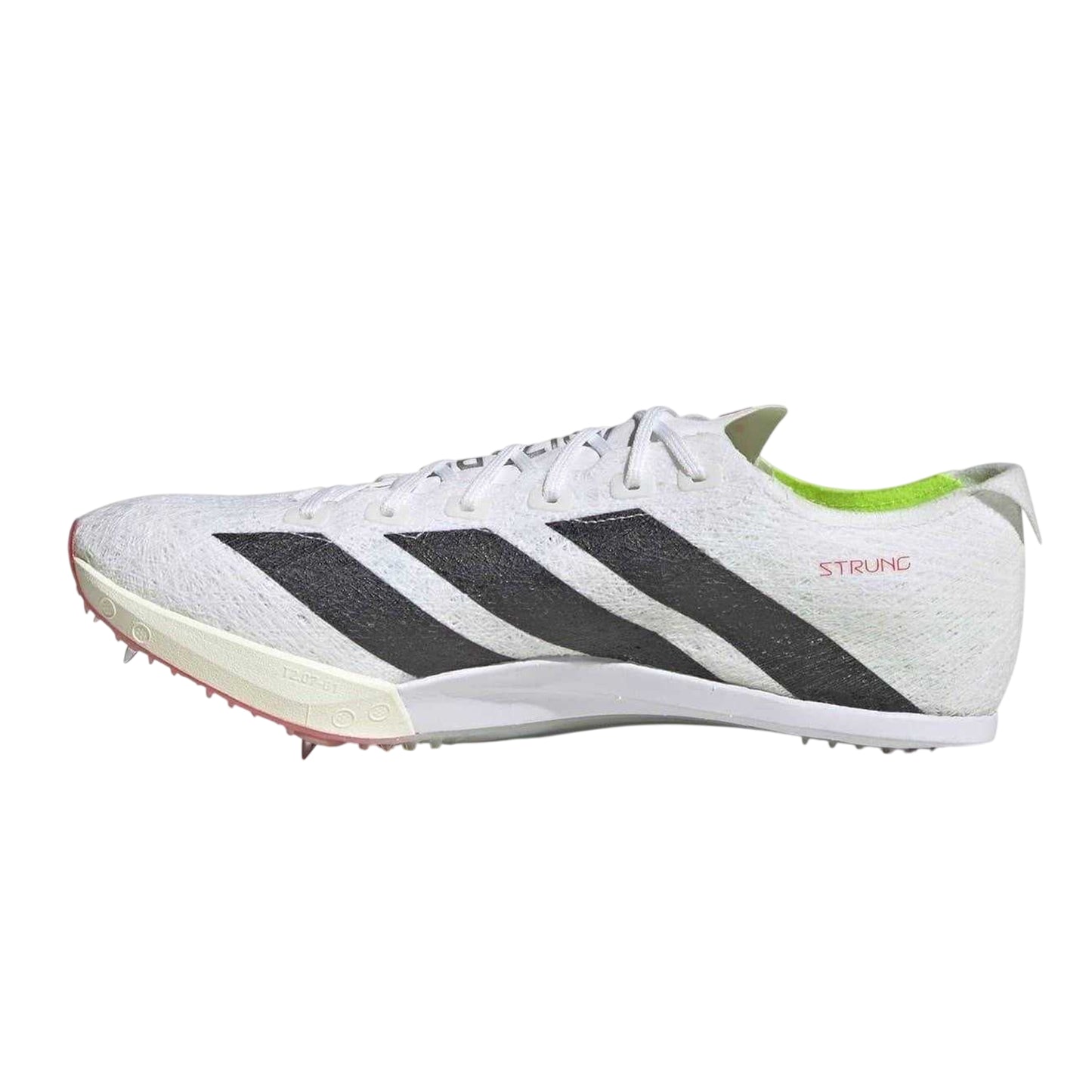 White-Core Black - Side - Adidas Mens Adizero 3 Stripes Athletic Shoe Spikes