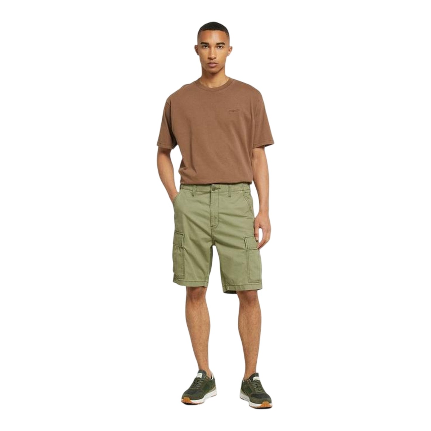 Olive Night - Back - Levis Mens Carrier Meteorite Cargo Shorts