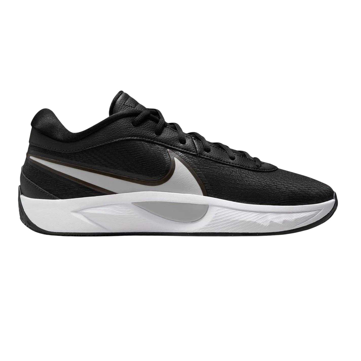 Black-Silver - Front - Nike Mens Giannis Freak 6 Swoosh Basketball Shoes