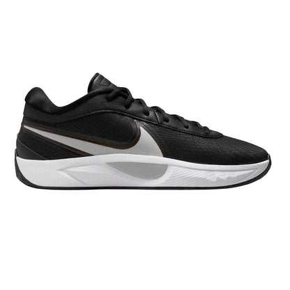 Black-Silver - Front - Nike Mens Giannis Freak 6 Swoosh Basketball Shoes