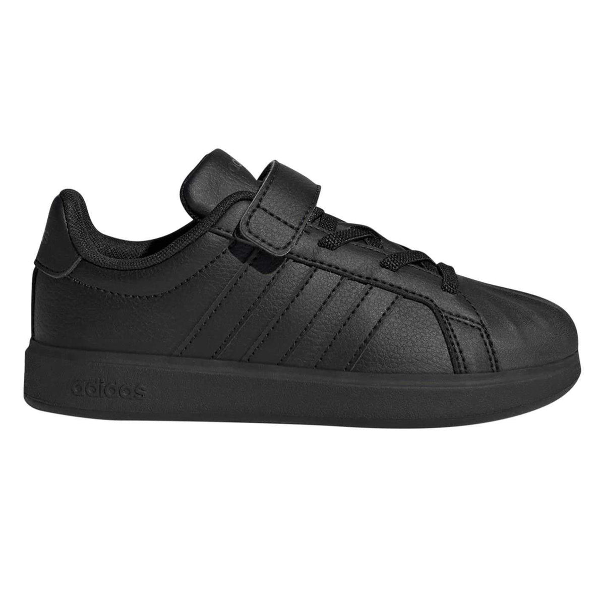 Triple Black - Front - Adidas Childrens-Kids Street Trainers