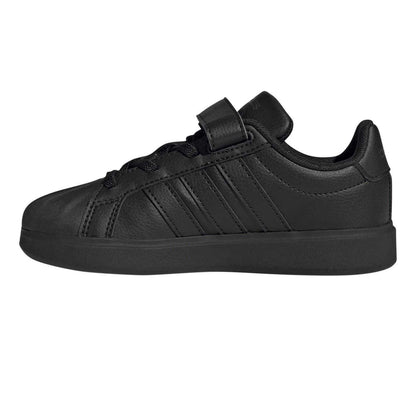 Triple Black - Side - Adidas Childrens-Kids Street Trainers