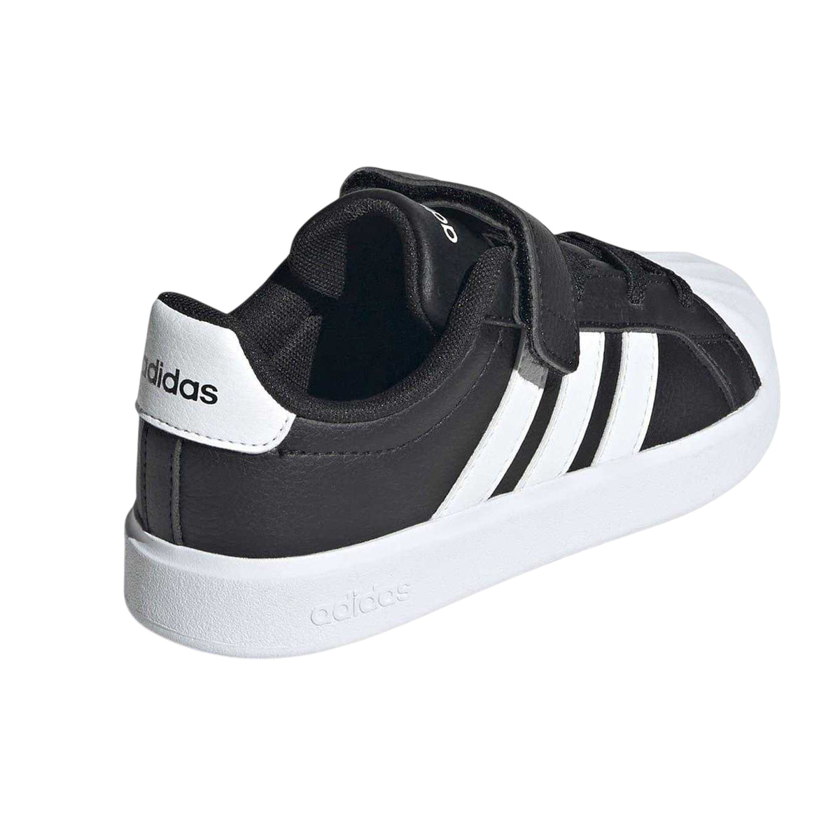 Black-White - Back - Adidas Childrens-Kids Street Trainers