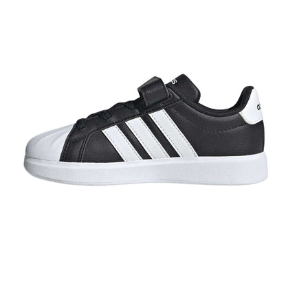 Black-White - Lifestyle - Adidas Childrens-Kids Street Trainers