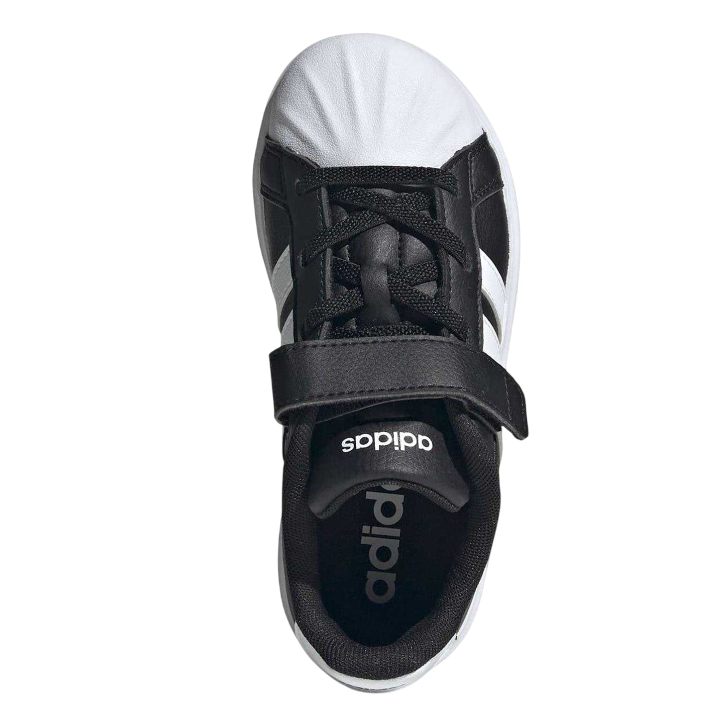 Black-White - Pack Shot - Adidas Childrens-Kids Street Trainers