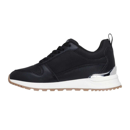 Black - Back - Skechers Womens-Ladies Runway Leather Trainers