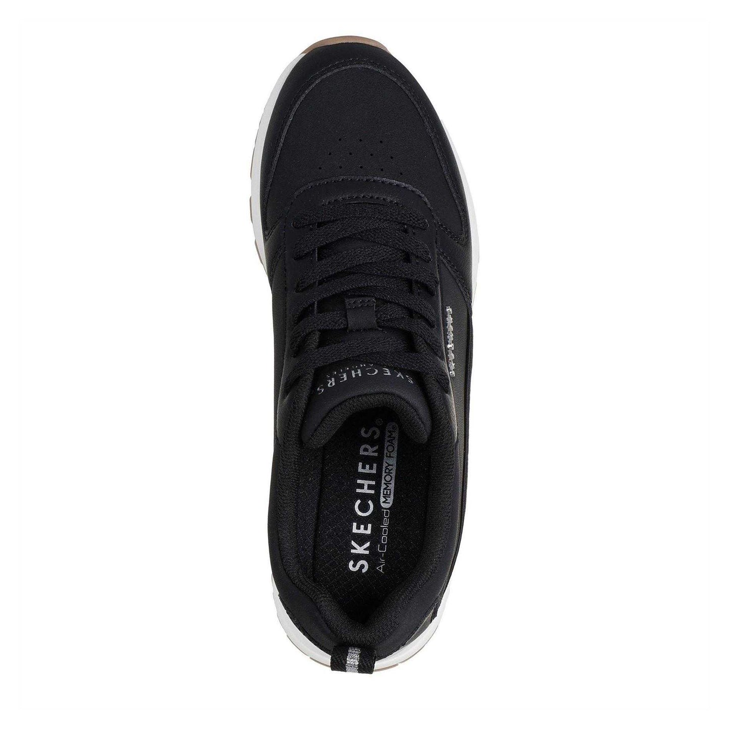 Black - Lifestyle - Skechers Womens-Ladies Runway Leather Trainers