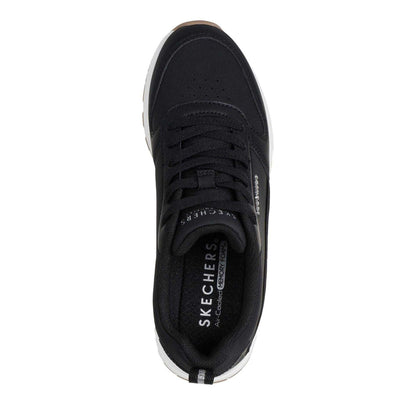 Black - Lifestyle - Skechers Womens-Ladies Runway Leather Trainers