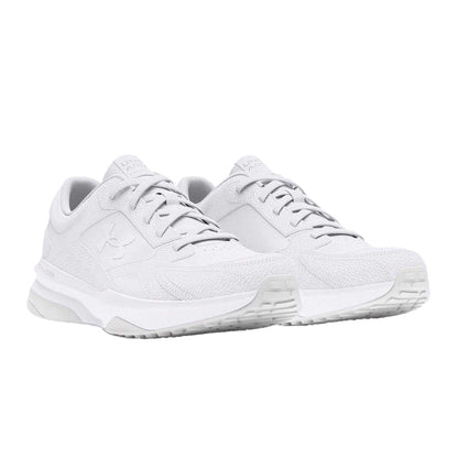White-Titanium - Front - Under Armour Mens Edge Low Trainers