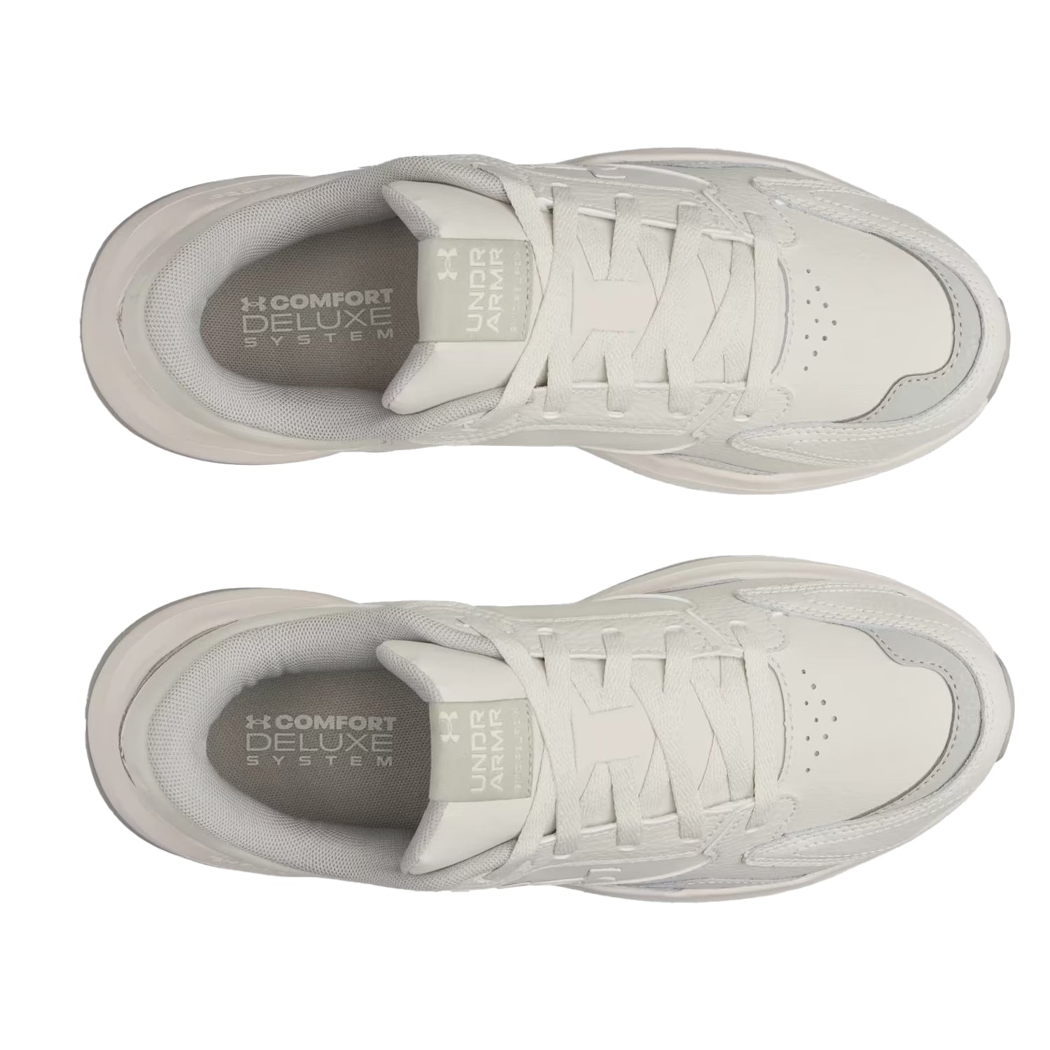 White-Titanium - Side - Under Armour Mens Edge Low Trainers