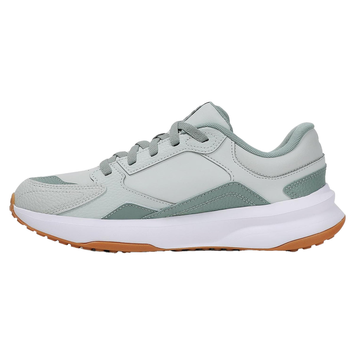 Green-White-Black - Side - Under Armour Mens Edge Low Trainers
