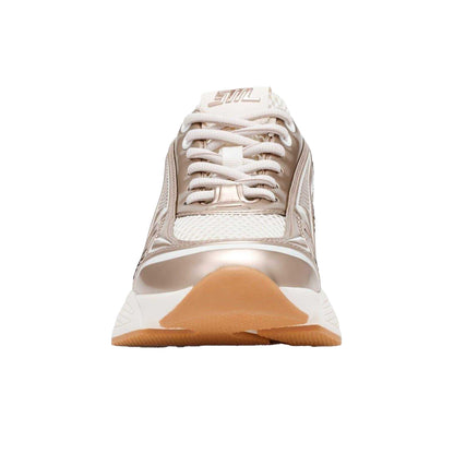 Gold - Lifestyle - Steve Madden Womens-Ladies Rhinestone Mesh Chunky Flat Trainers