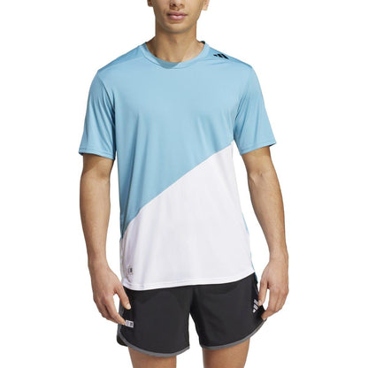 Blue - Side - Adidas Mens Made To Be Remade Running T-Shirt