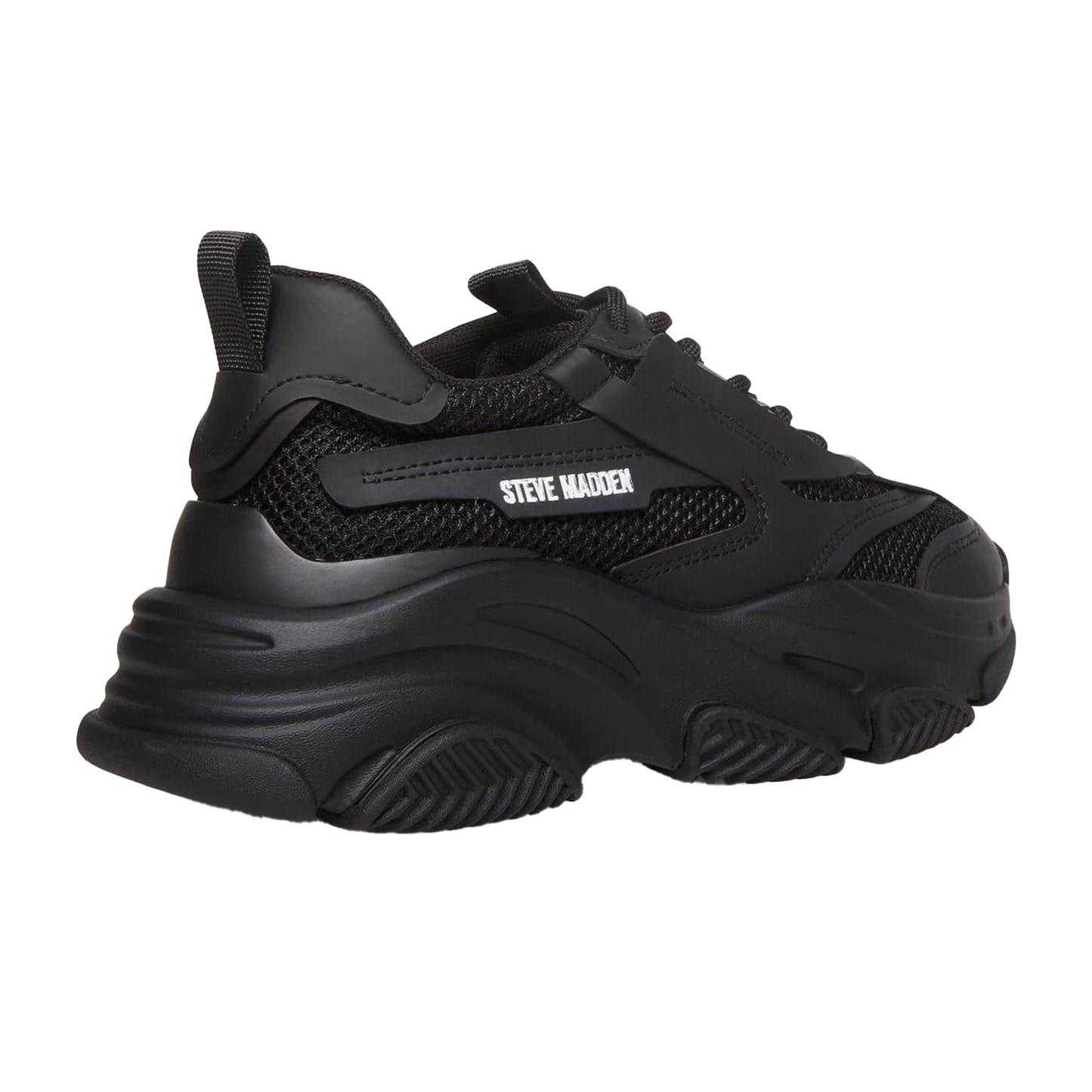Black - Back - Steve Madden Girls Possession Trainers