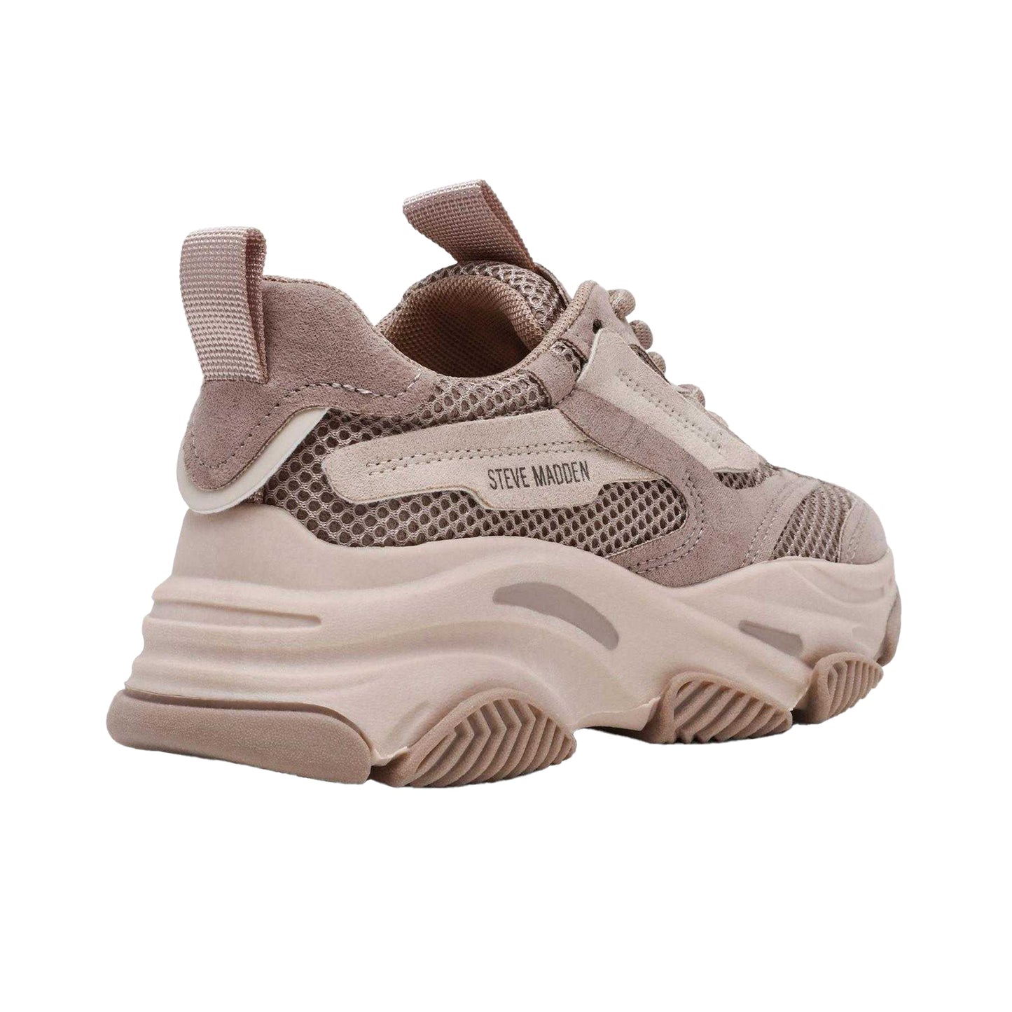 Taupe Grey - Back - Steve Madden Girls Possession Trainers