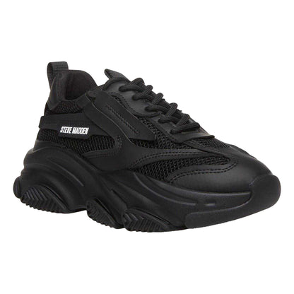 Black - Side - Steve Madden Girls Possession Trainers