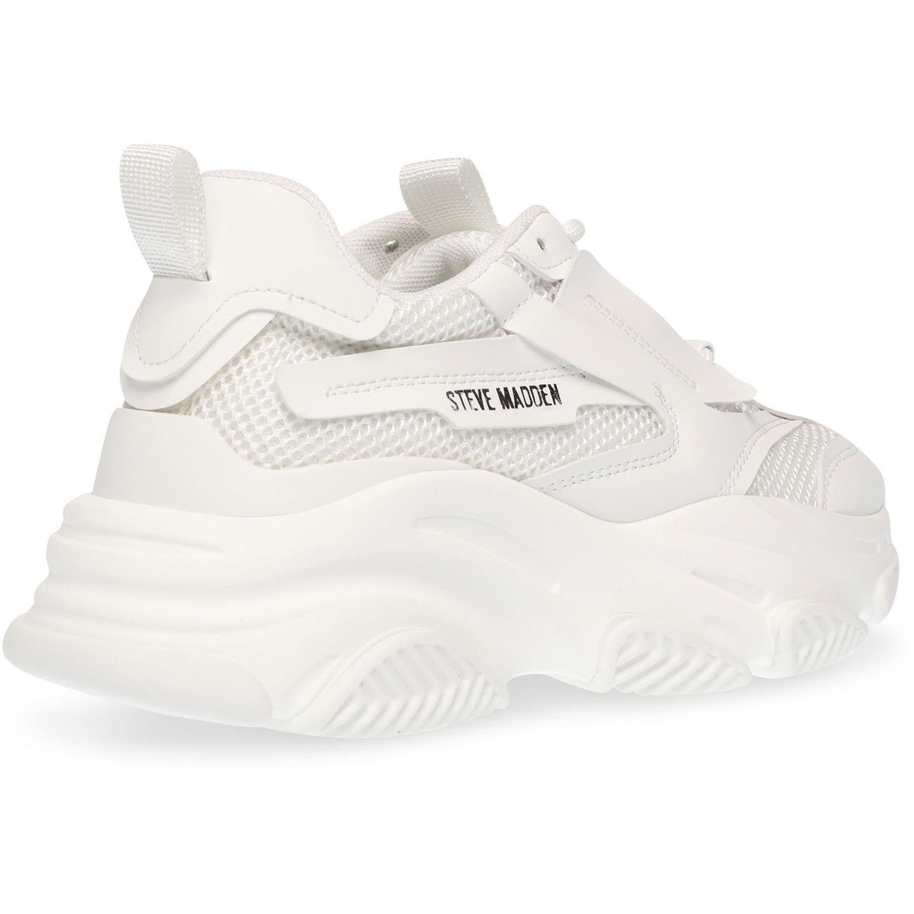 White - Back - Steve Madden Girls Possession Trainers