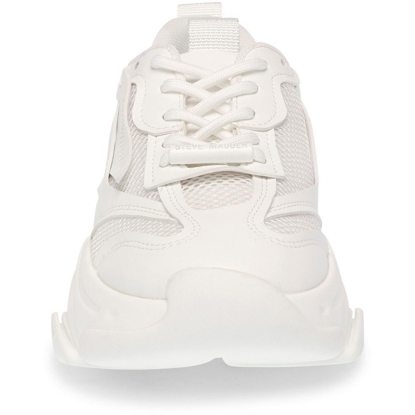 White - Side - Steve Madden Girls Possession Trainers