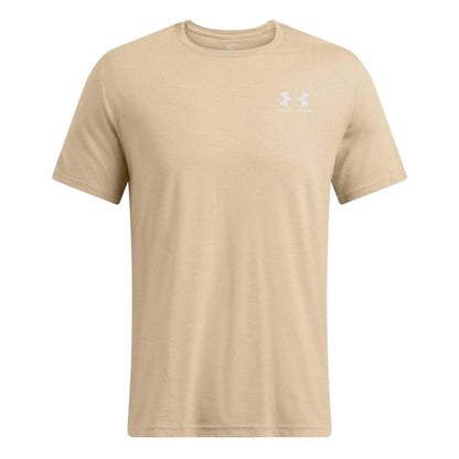 Khaki Brown - Front - Under Armour Mens Sportstyle Chest Logo T-Shirt