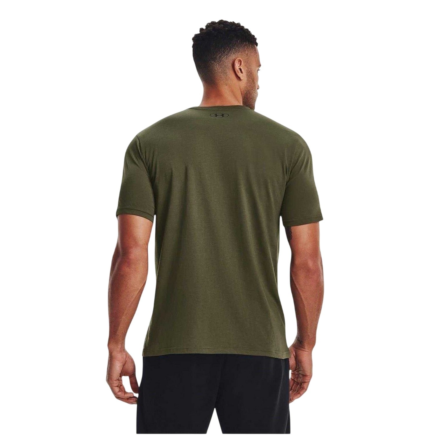 Marine OD Green - Back - Under Armour Mens Sportstyle Chest Logo T-Shirt