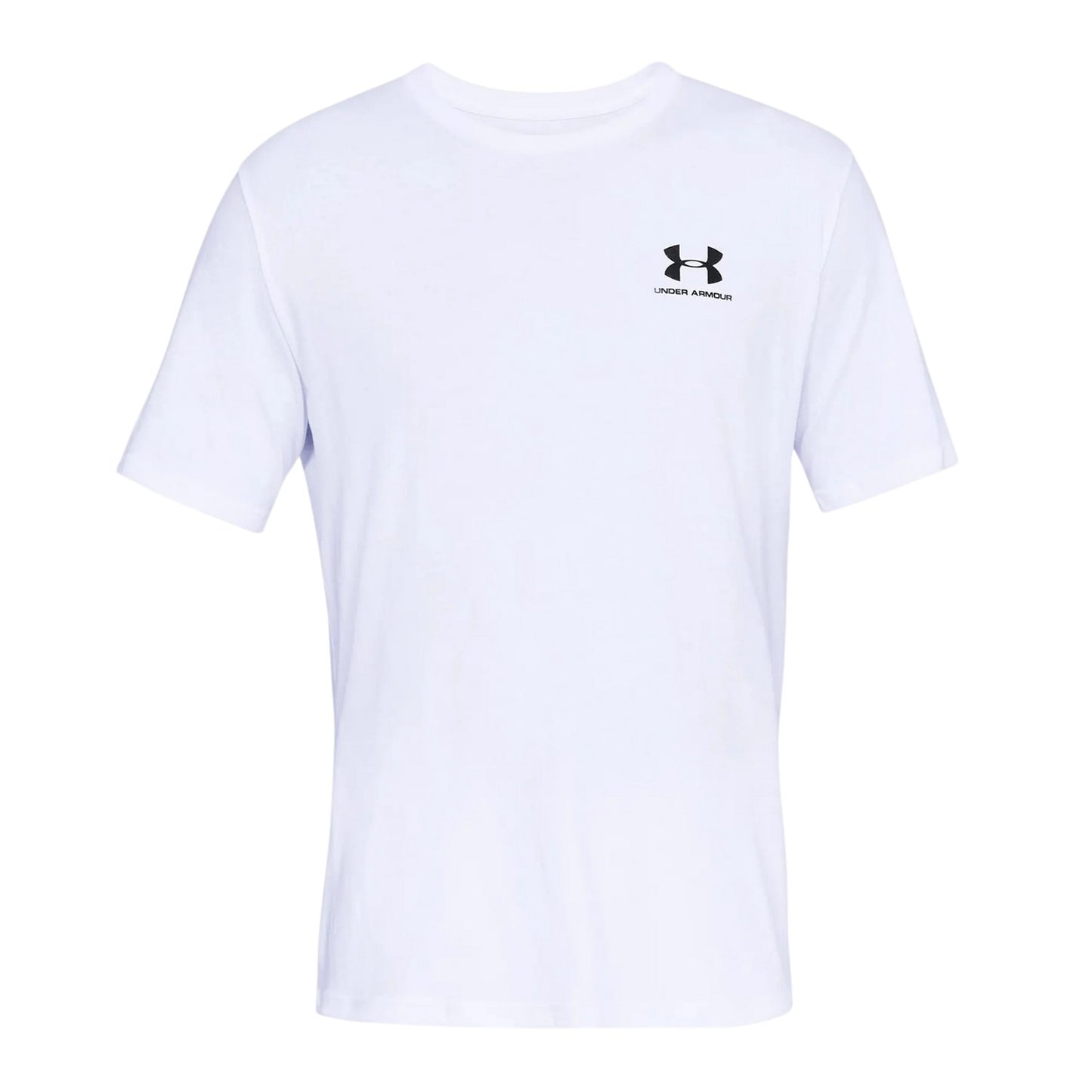 White-Black - Front - Under Armour Mens Sportstyle Chest Logo T-Shirt