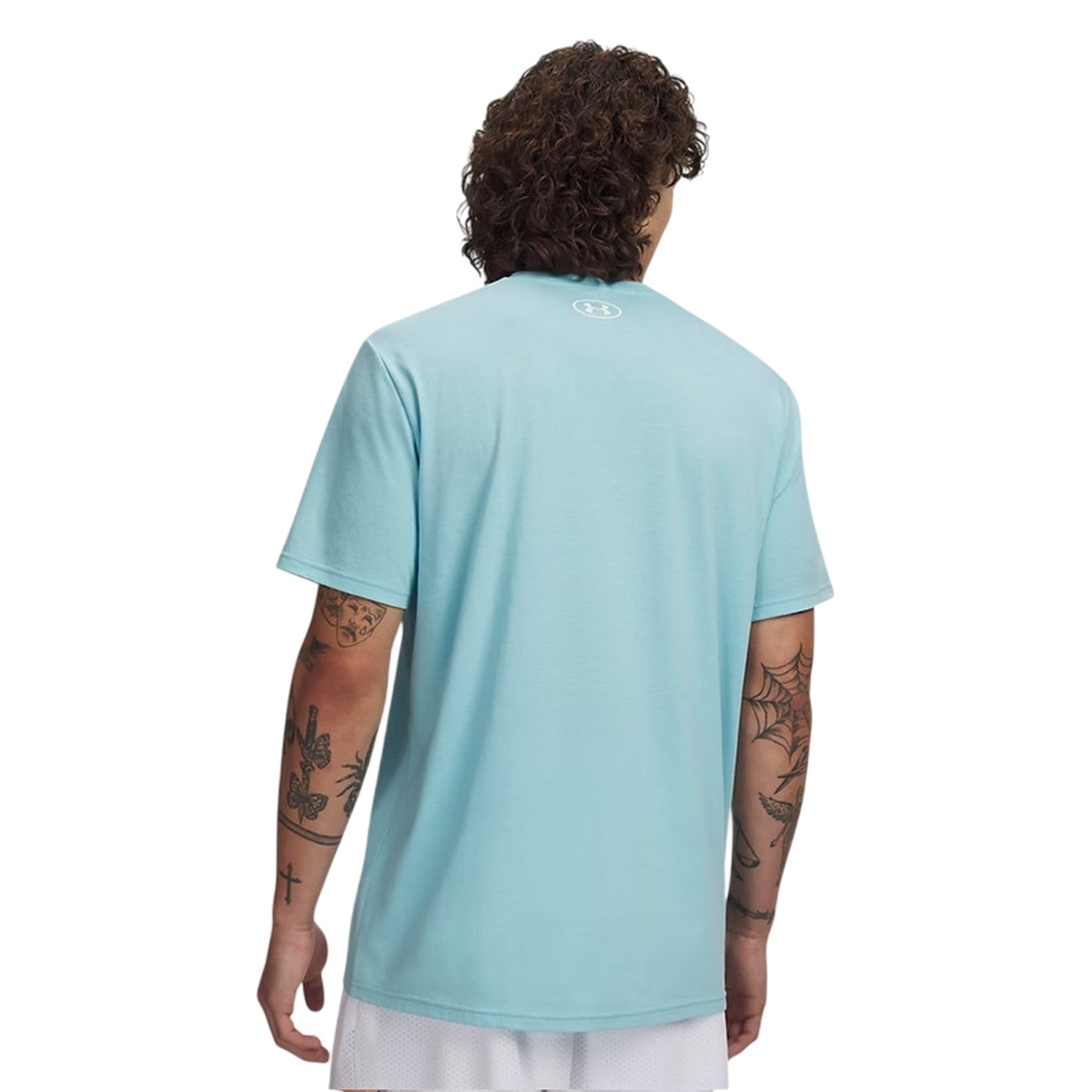 Blue Haze - Back - Under Armour Mens Sportstyle Chest Logo T-Shirt