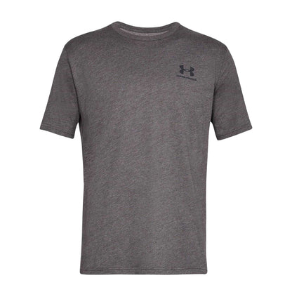 Charcoal Medium Heather - Front - Under Armour Mens Sportstyle Chest Logo T-Shirt