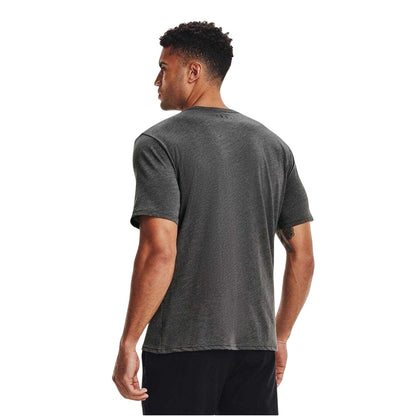 Charcoal Medium Heather - Back - Under Armour Mens Sportstyle Chest Logo T-Shirt