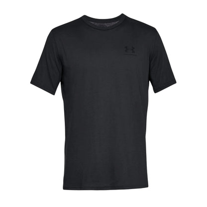 Black - Front - Under Armour Mens Sportstyle Chest Logo T-Shirt