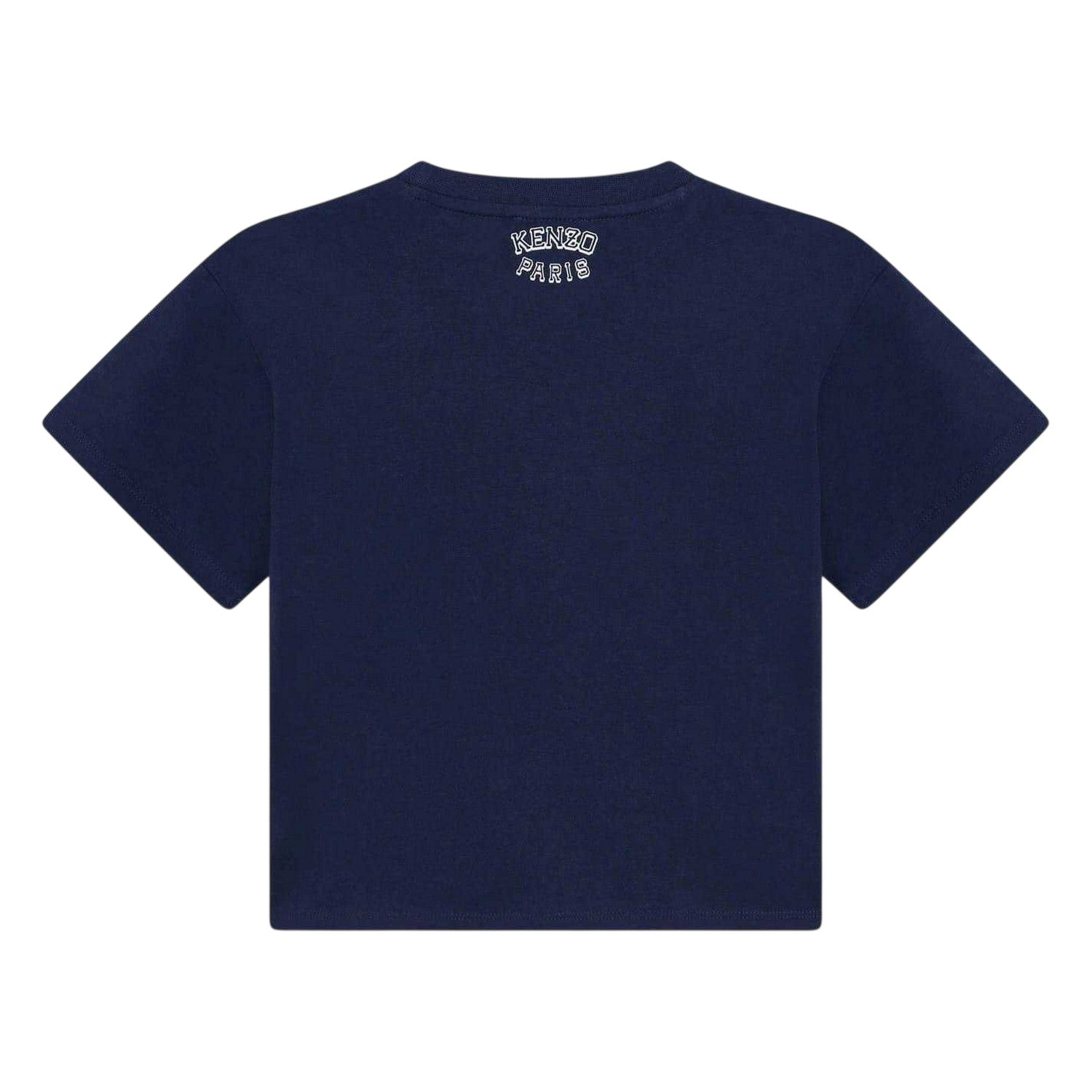 Navy - Back - Kenzo Childrens-Kids Print Jersey Logo T-Shirt