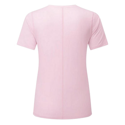Pink Marl - Back - dhb Womens-Ladies Moda Plain Short-Sleeved T-Shirt