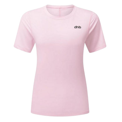 Pink Marl - Front - dhb Womens-Ladies Moda Plain Short-Sleeved T-Shirt