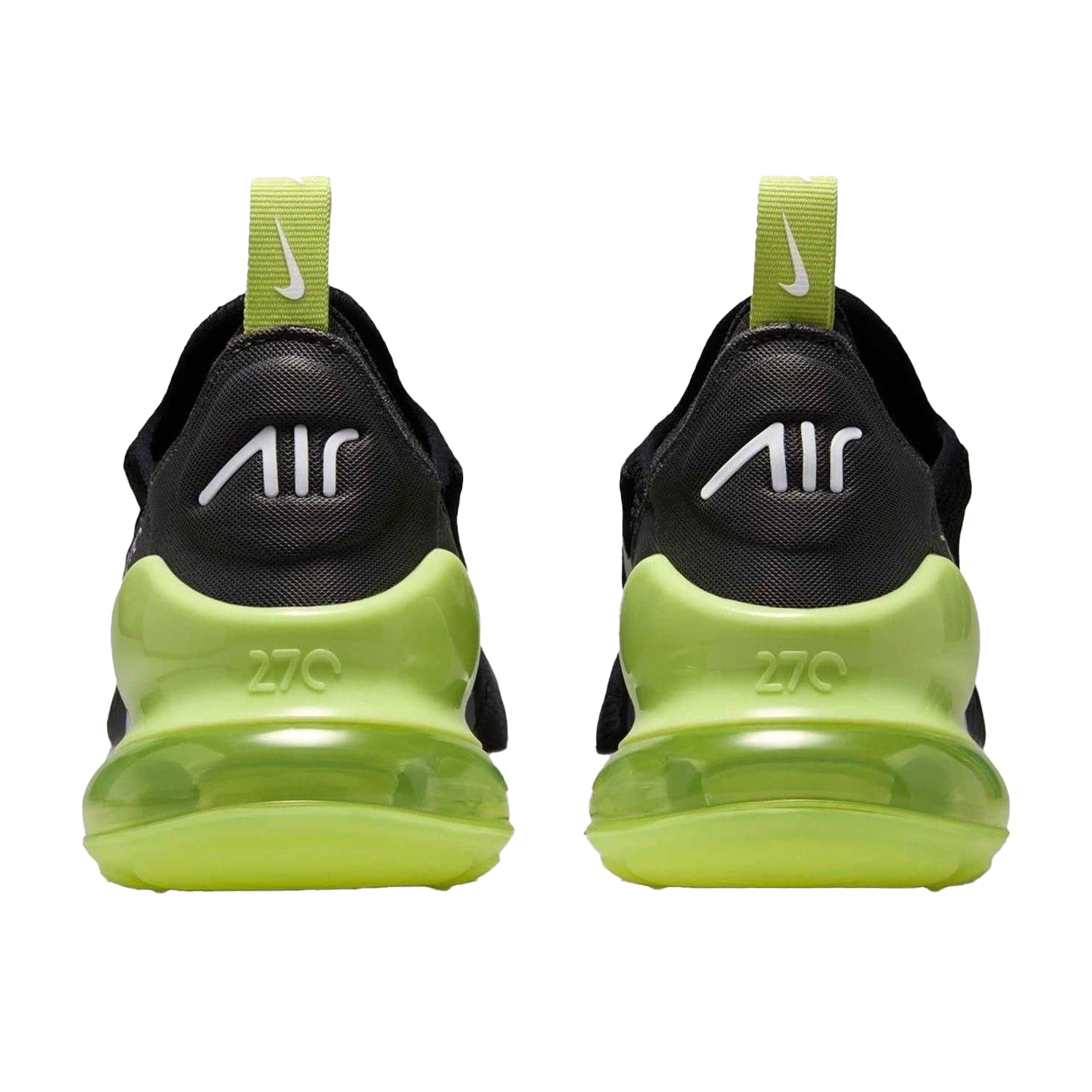 Black-Lemon - Back - Nike Childrens-Kids Air Max 270 React Swoosh Trainers