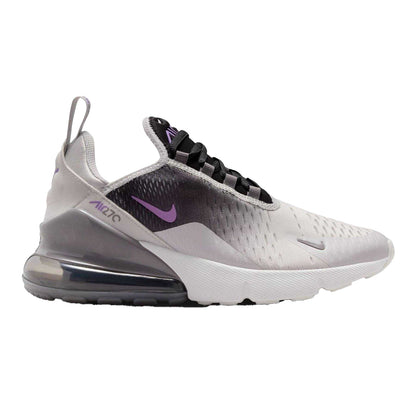 Dusty Purple - Front - Nike Childrens-Kids Air Max 270 React Swoosh Trainers