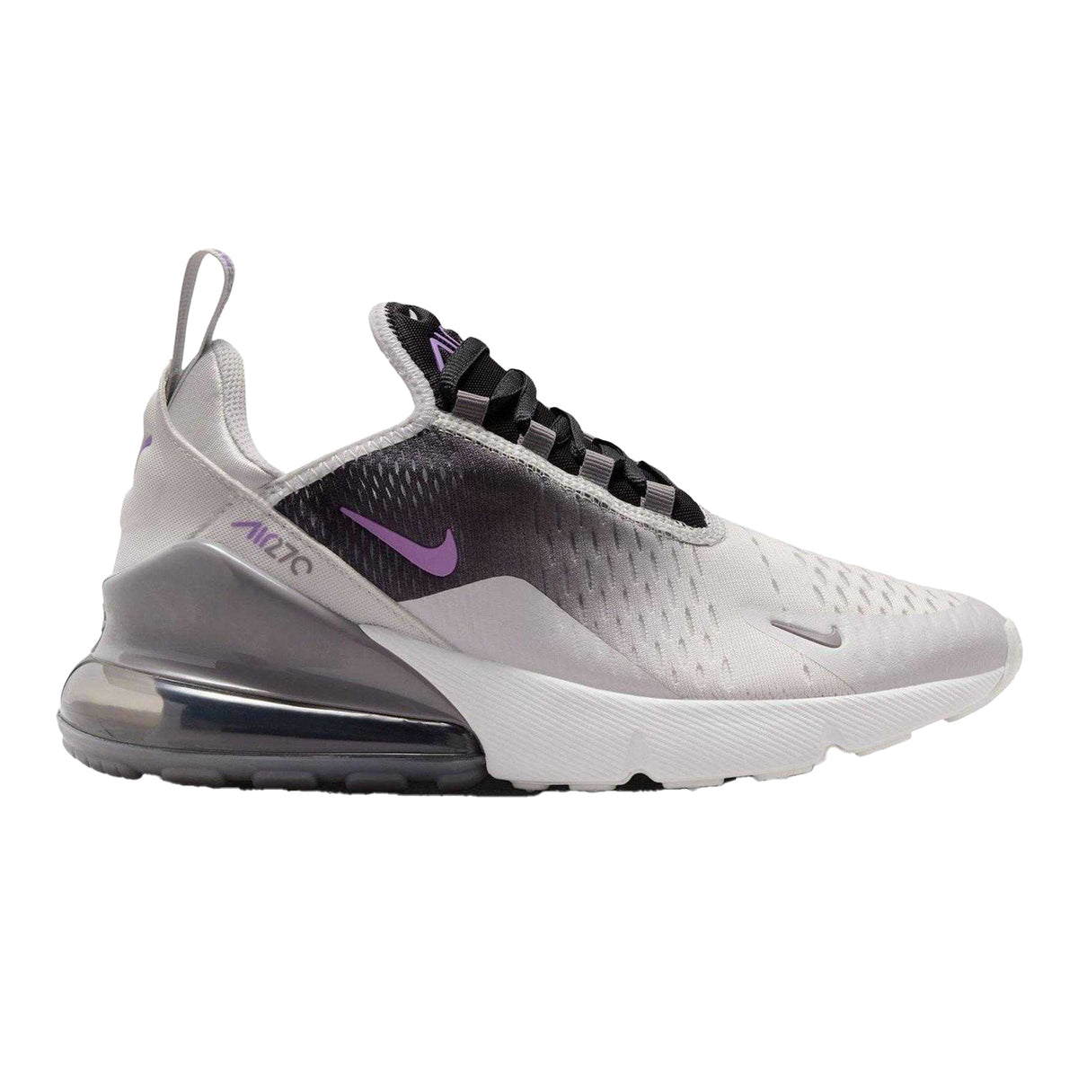 Dusty Purple - Front - Nike Childrens-Kids Air Max 270 React Swoosh Trainers