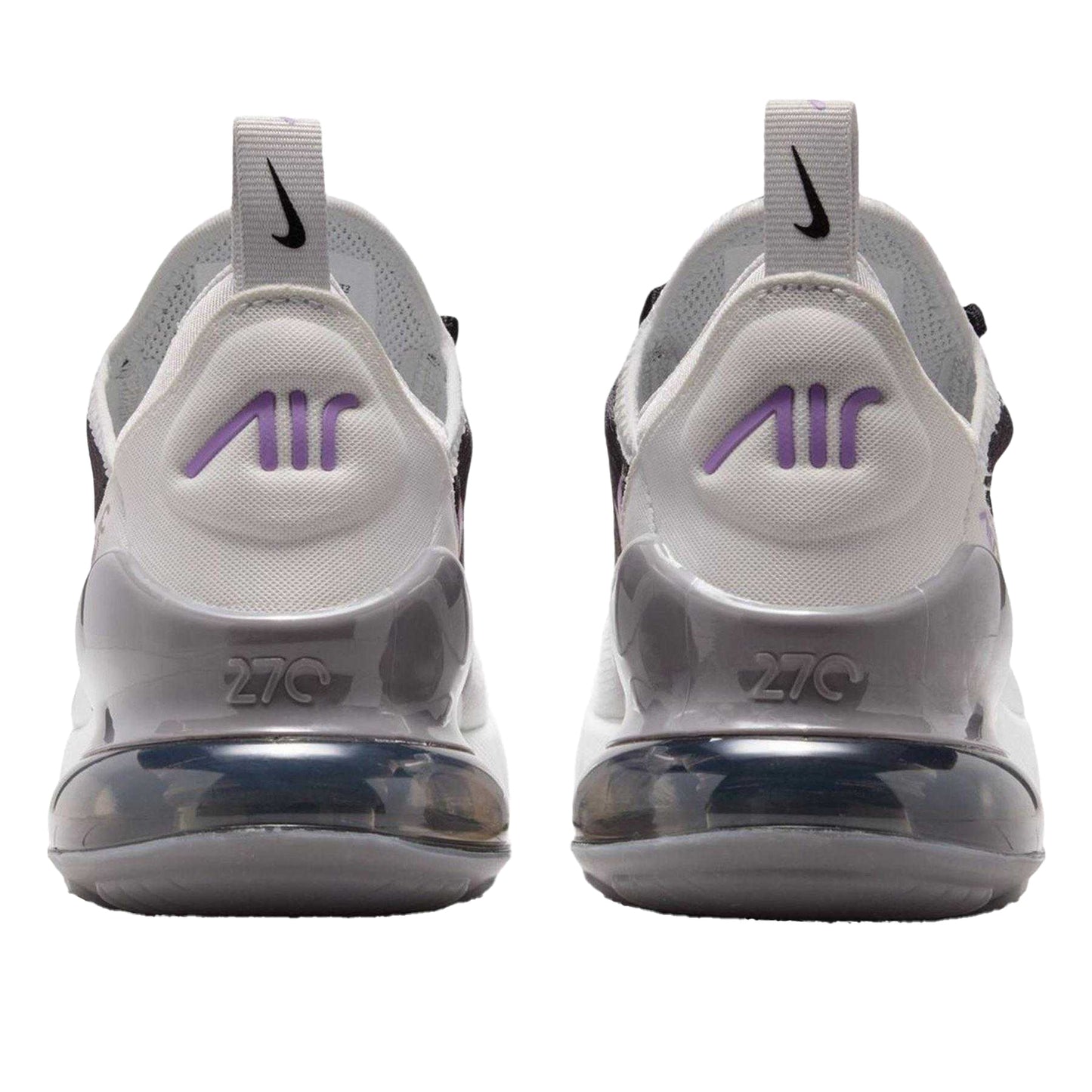 Dusty Purple - Back - Nike Childrens-Kids Air Max 270 React Swoosh Trainers