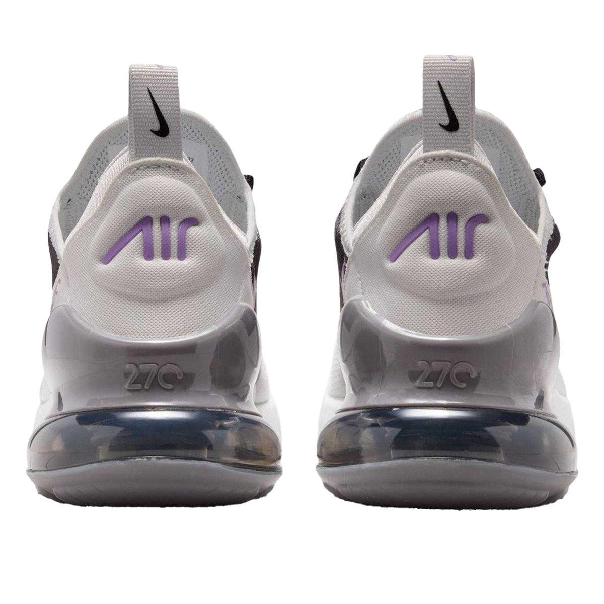Dusty Purple - Back - Nike Childrens-Kids Air Max 270 React Swoosh Trainers