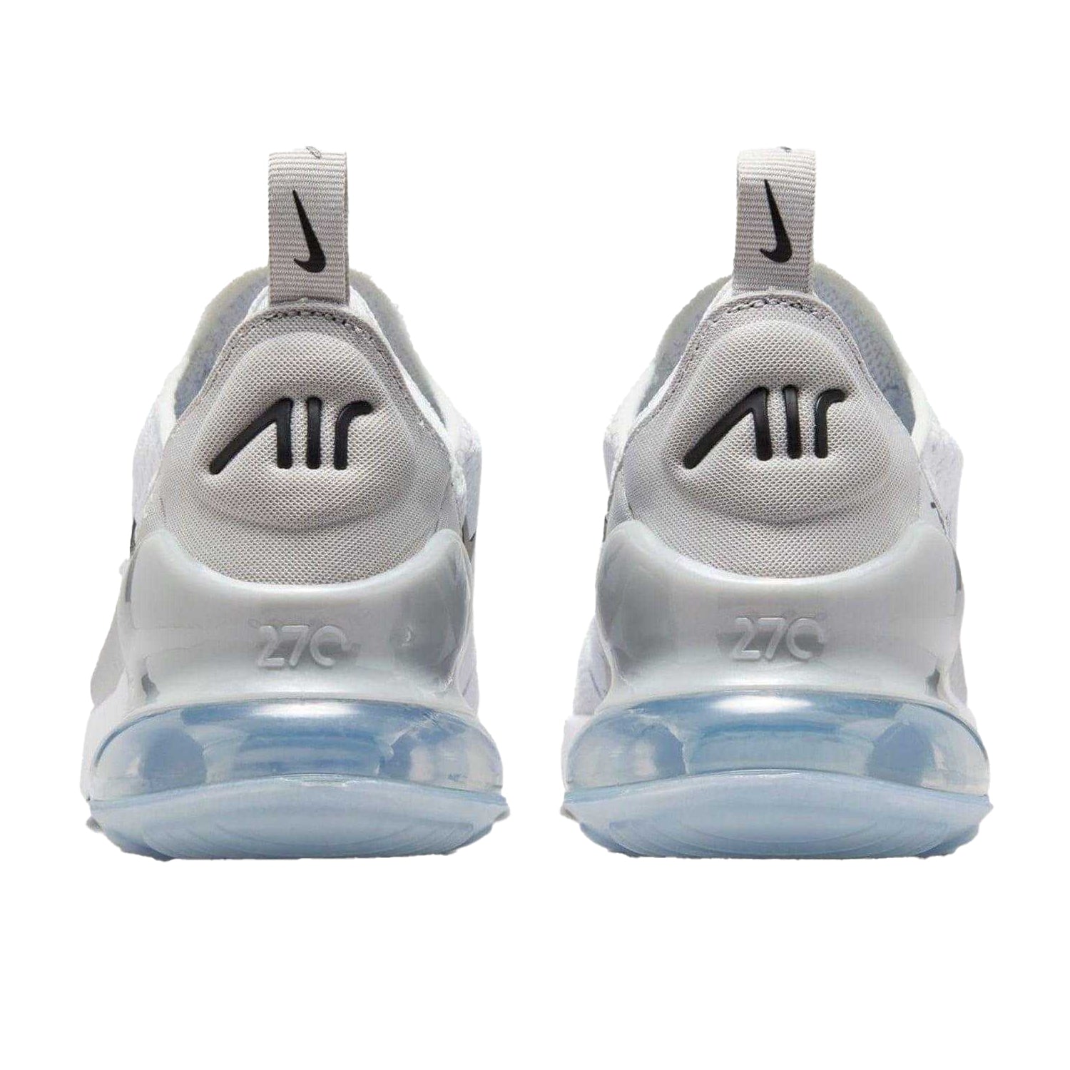 Grey-Black - Back - Nike Childrens-Kids Air Max 270 React Swoosh Trainers