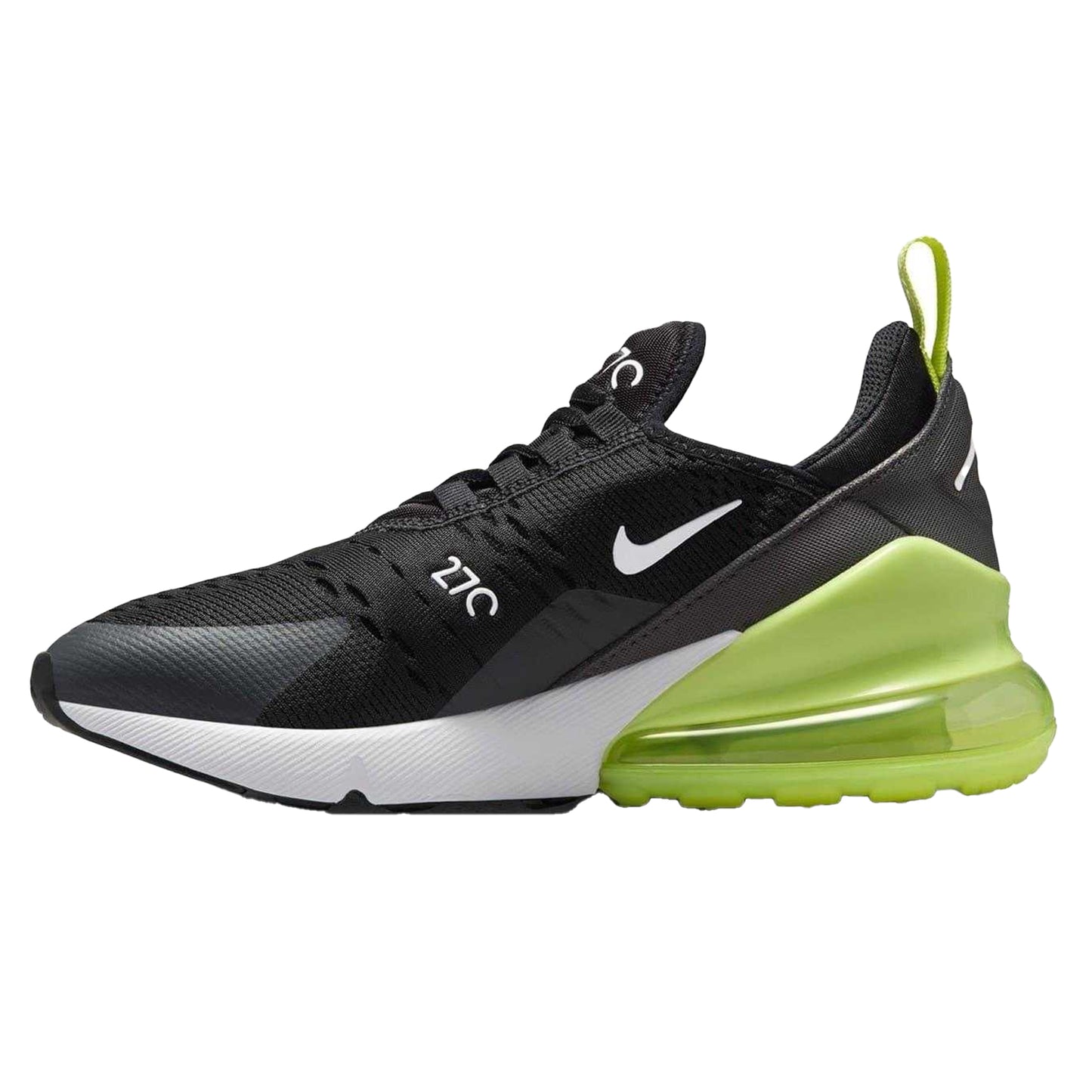 Black-Lemon - Side - Nike Childrens-Kids Air Max 270 React Swoosh Trainers