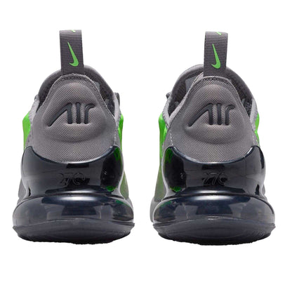 Grey-Volt - Back - Nike Childrens-Kids Air Max 270 React Swoosh Trainers