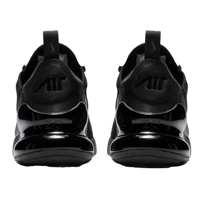 Triple Black - Back - Nike Childrens-Kids Air Max 270 React Swoosh Trainers