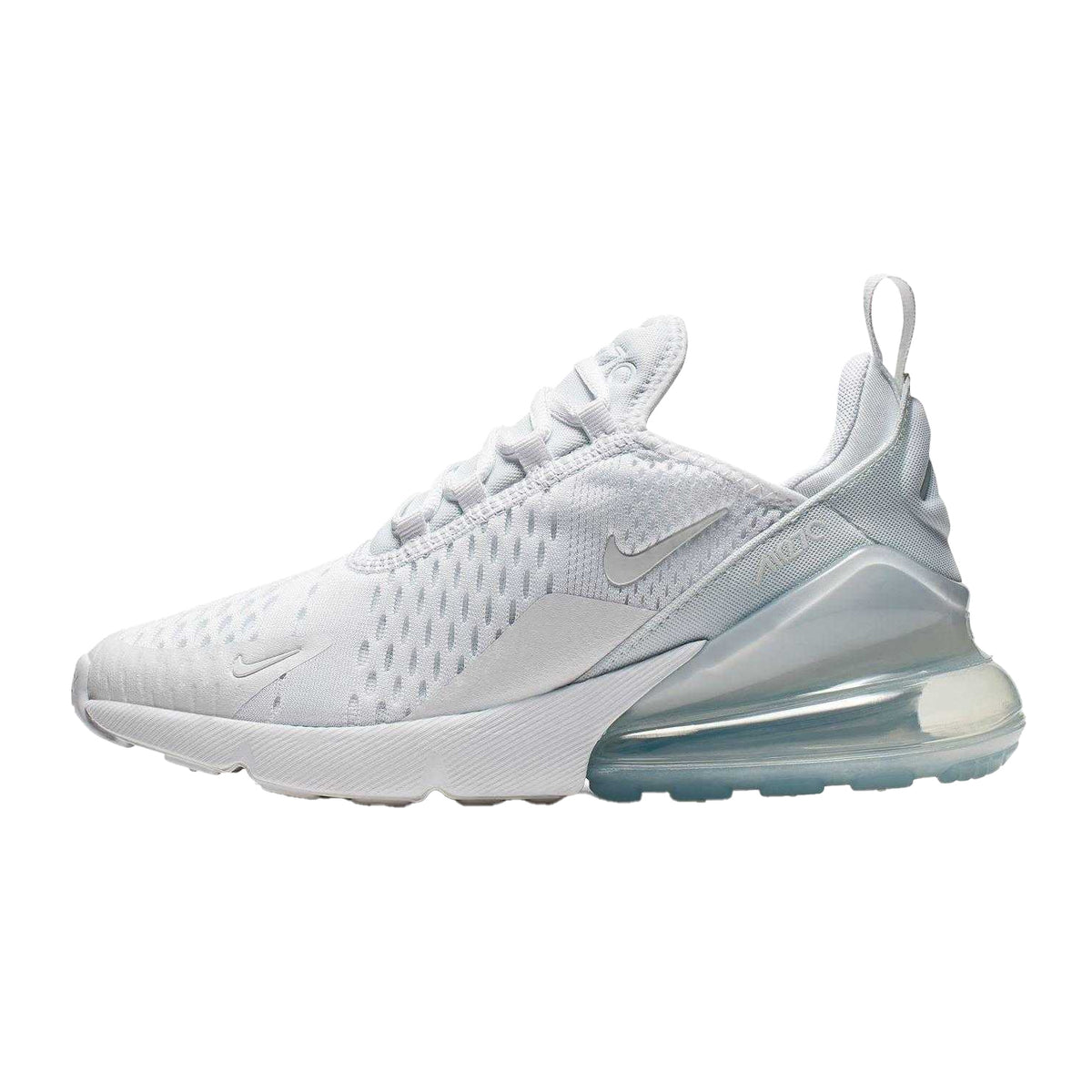 White - Side - Nike Childrens-Kids Air Max 270 React Swoosh Trainers