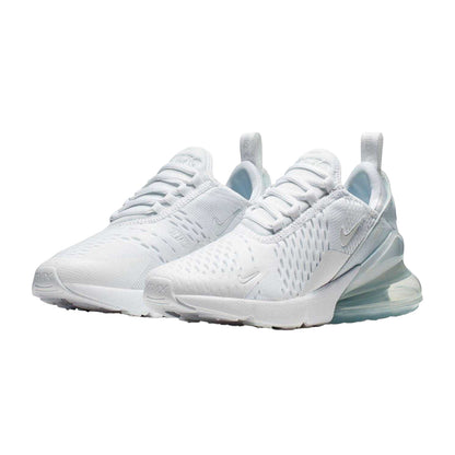 White - Lifestyle - Nike Childrens-Kids Air Max 270 React Swoosh Trainers