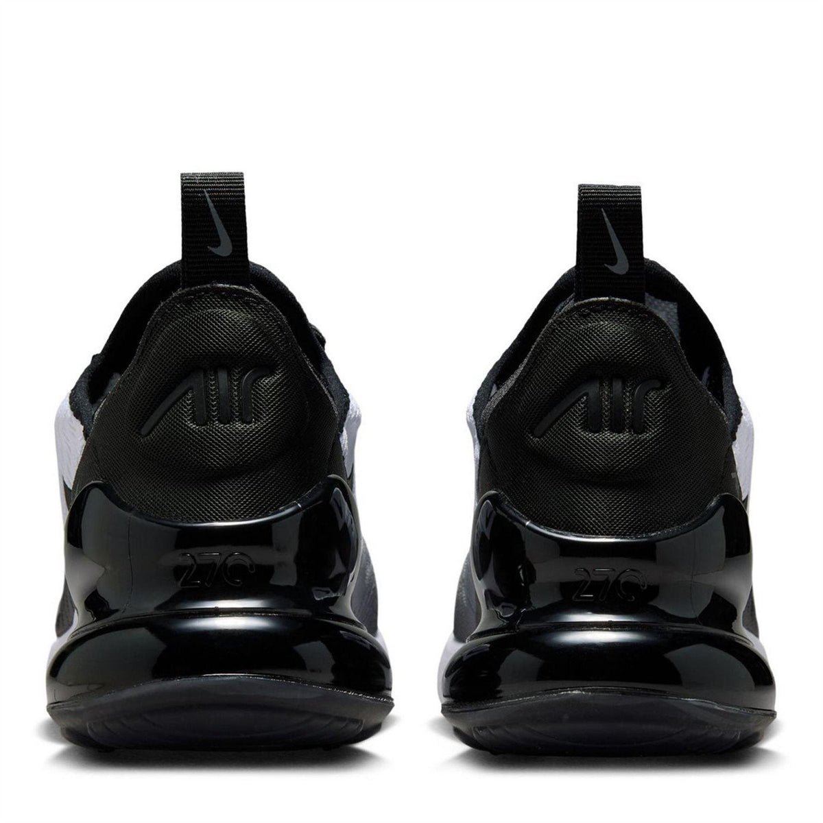 Black-White-Grey - Lifestyle - Nike Childrens-Kids Air Max 270 React Swoosh Trainers
