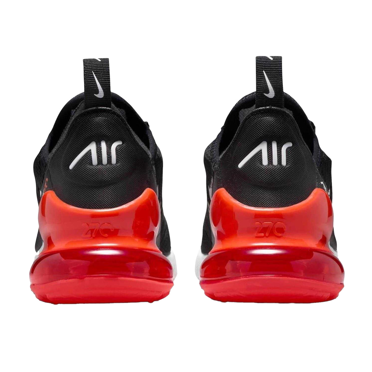 Black-Red - Back - Nike Childrens-Kids Air Max 270 React Swoosh Trainers