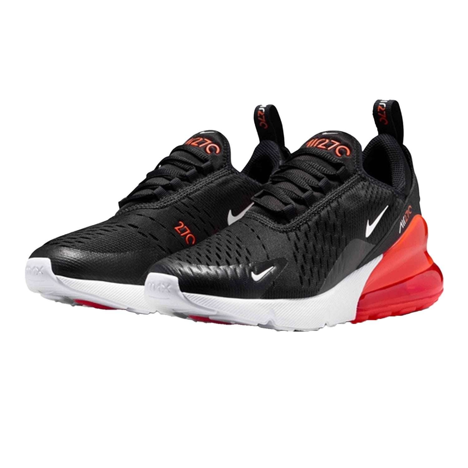 Black-Red - Lifestyle - Nike Childrens-Kids Air Max 270 React Swoosh Trainers
