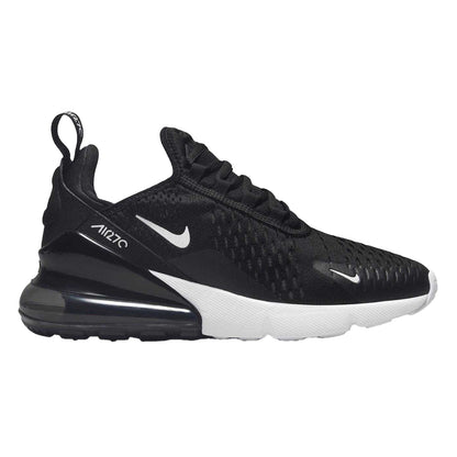 Black-White - Front - Nike Childrens-Kids Air Max 270 React Swoosh Trainers